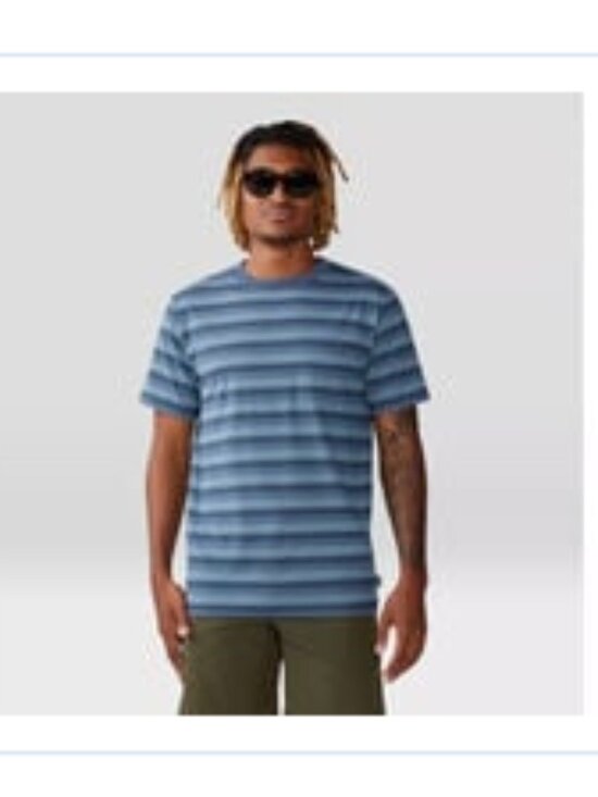 Mountain Hardwear Other - Mountain Hardwear Men's Large Low Exposure T-Shirt Blue Stripe NWT Stretch Knit